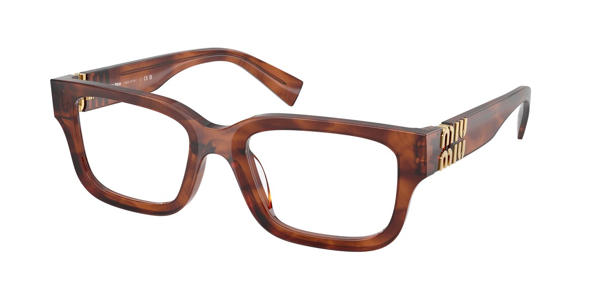 กรอบแว่นสายตา MIU MIU MU02YVF สีสีบุหรี่ลายทาง (26E1O1) ที่ร้านแว่น GIFTGREATS