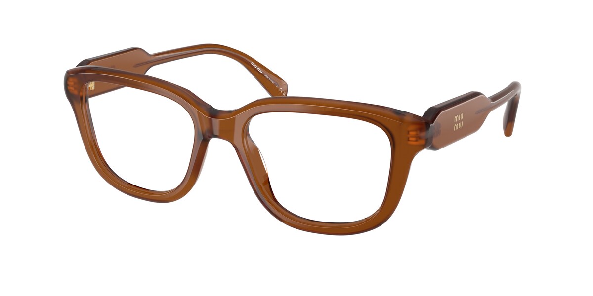 กรอบแว่นสายตา MIU MIU MU02ZVF สีน้ำตาลโอปอล (22I1O1) ที่ร้านแว่น GIFTGREATS