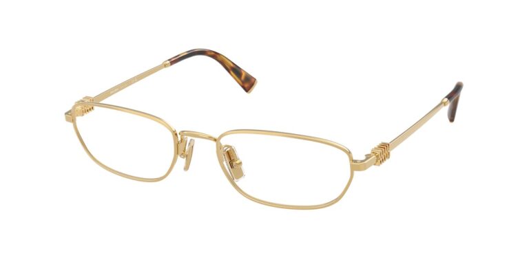 กรอบแว่นสายตา MIU MIU MU52ZV ทรงวงรี โครงโลหะสีทอง