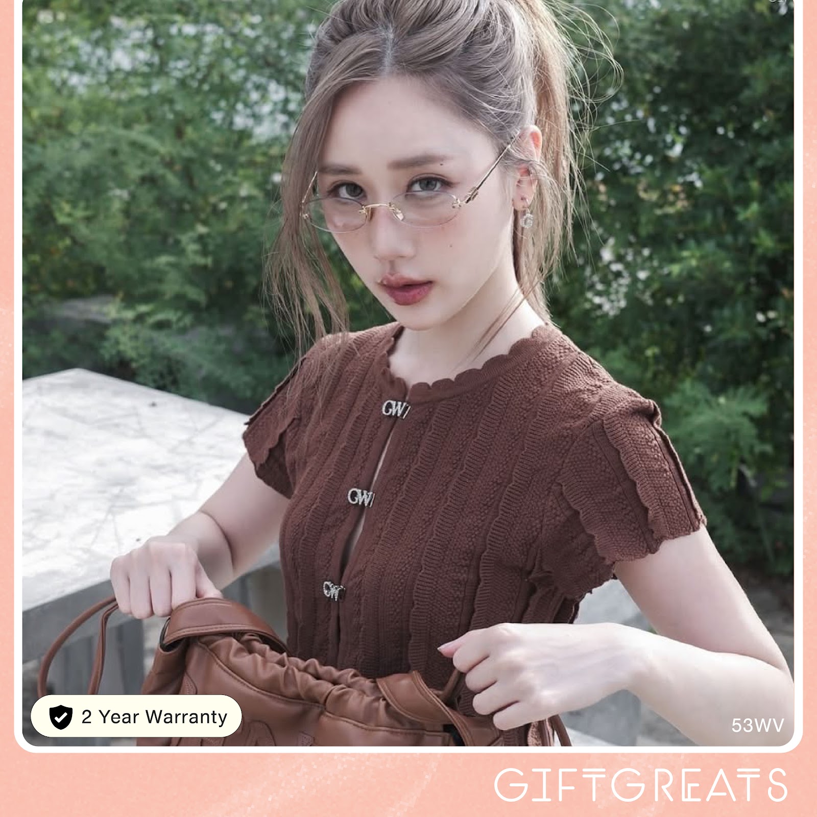 แว่นสายตา Miu Miu รุ่น MU53WV สี Pale Gold ร้านแว่นตา GIFTGREATS