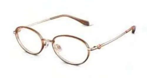 กรอบแว่นสายตา MOLSION Morgan MA6037 สีโรสโกลด์ตัดน้ำตาลเข้มใส ขาโรสโกลด์ ที่ GIFTGREATS
