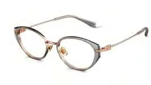 กรอบแว่นสายตา MOLSION Dacy MA6070 สีโรสโกลด์ตัดเทาใส ขาโรสโกลด์ ที่ GIFTGREATS