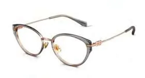 กรอบแว่นสายตา MOLSION Jewell MA6071 สีโรสโกลด์ตัดเทาใส ขาโรสโกลด์ ที่ GIFTGREATS