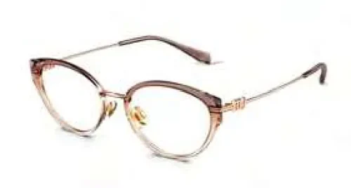 กรอบแว่นสายตา MOLSION Jewell MA6071 สีโรสโกลด์ตัดไล่เฉดชมพูน้ำตาลใส ขาโรสโกลด์ ที่ GIFTGREATS