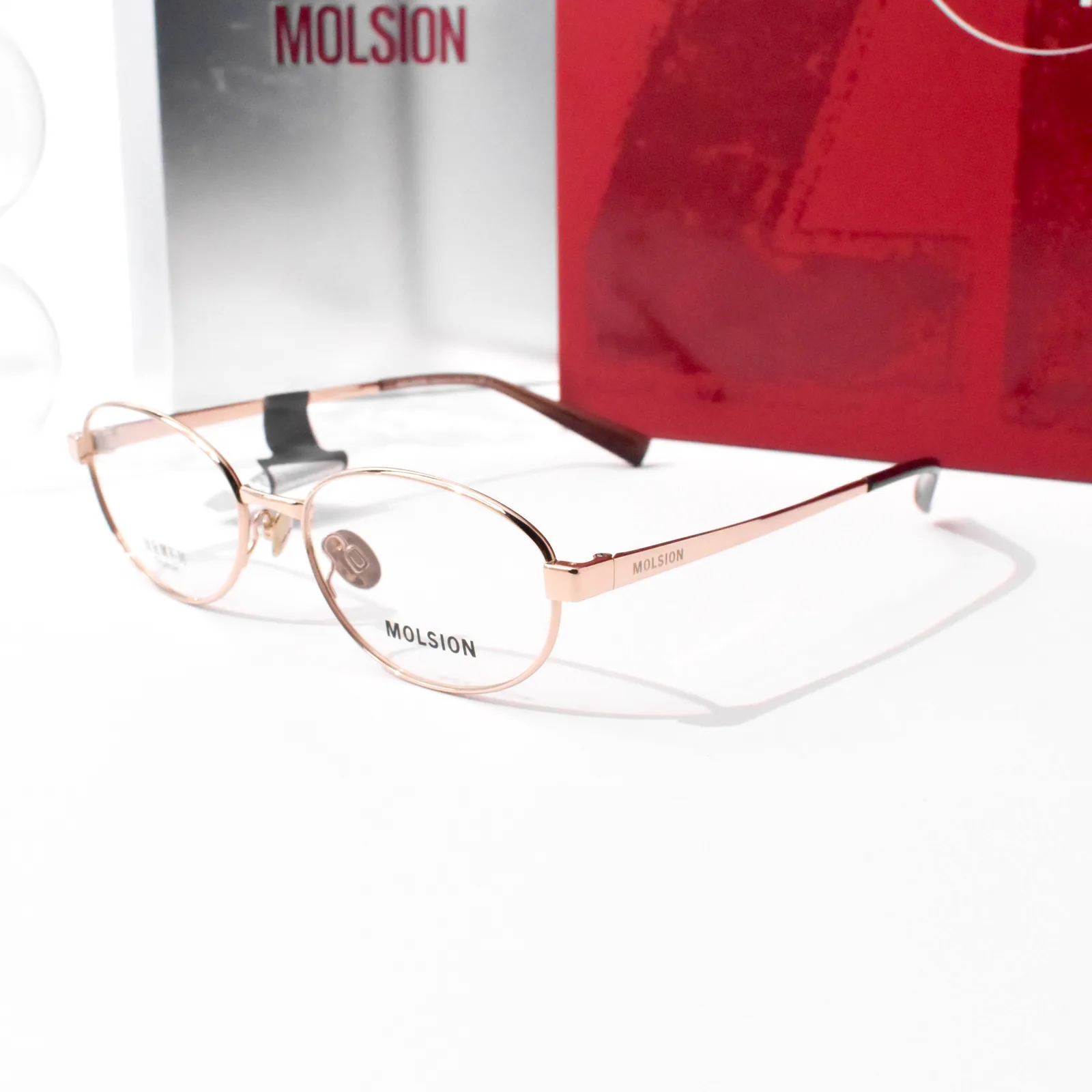 แว่นสายตา MOLSION MA7006 สี Rose Gold (B30) มุมหน้าตรง