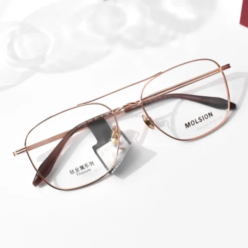 แว่นสายตา MOLSION MA7028 สี Rose Gold (B30) มุมเฉียง