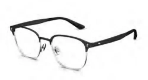 กรอบแว่นสายตา MOLSION Raleigh MA7051 สีเงินมูนไลต์ตัดขอบบน ดำด้าน ขาดำด้าน ที่ GIFTGREATS