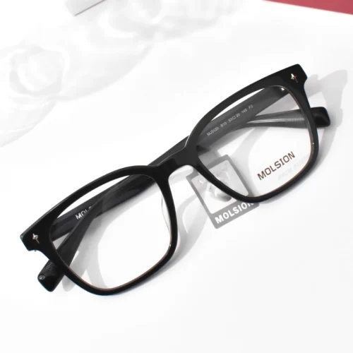 แว่นสายตา MOLSION MJ3120 สี Shiny Black (B10) มุมเฉียง