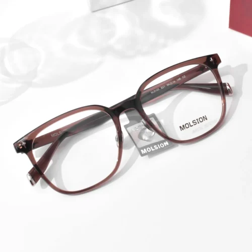แว่นสายตา MOLSION MJ5165 สี Transparent Brown (B21) มุมเฉียง