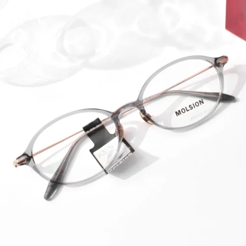 แว่นสายตา MOLSION MJ5178 สี Transparent Grey/Rose Gold (B16) มุมเฉียง
