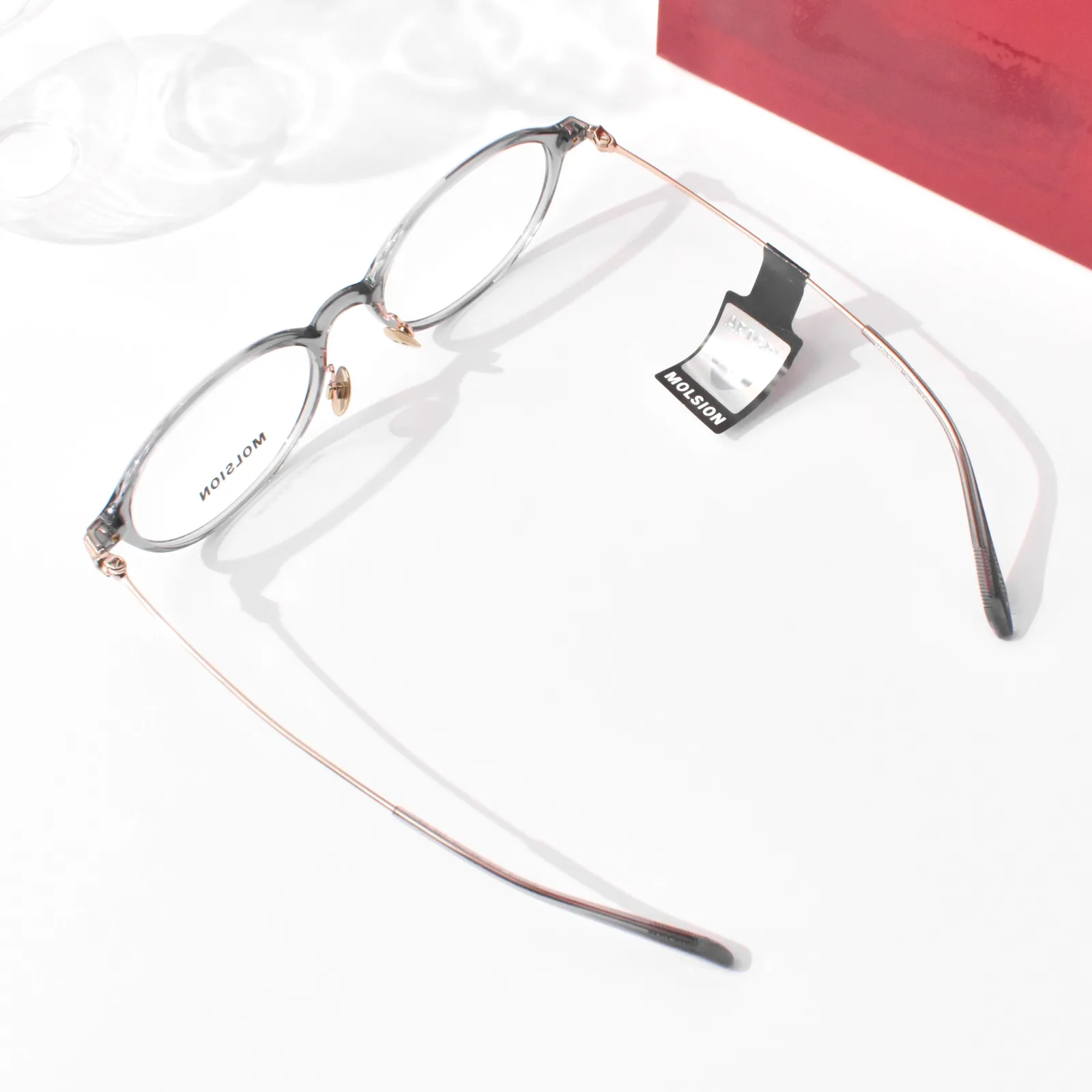 แว่นสายตา MOLSION MJ5178 สี Transparent Grey/Rose Gold (B16) มุมข้าง