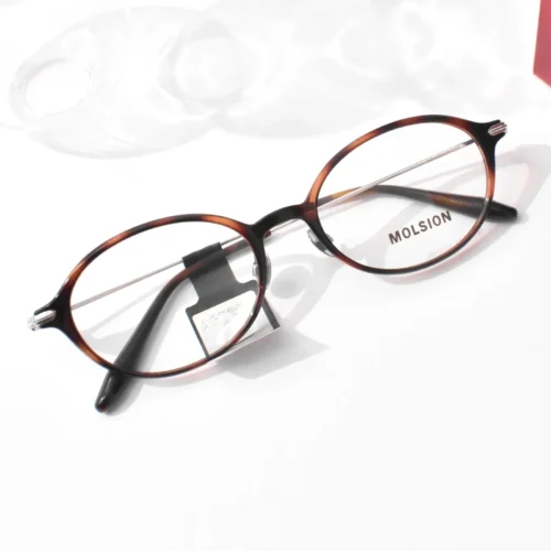 แว่นสายตา MOLSION MJ5178 สี Tortoiseshell/Moonlight Silver (B20) มุมเฉียง