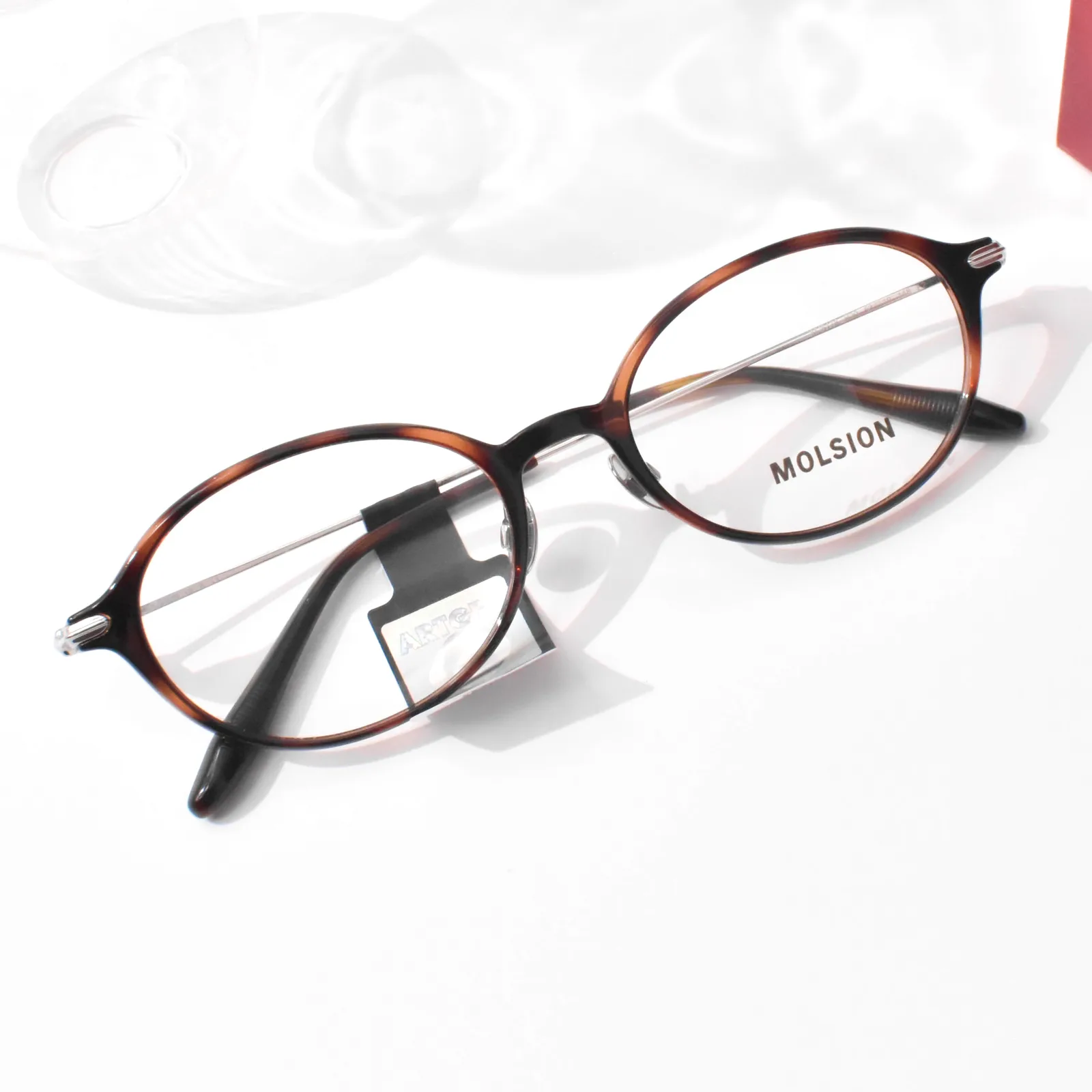 แว่นสายตา MOLSION MJ5178 สี Tortoiseshell/Moonlight Silver (B20) มุมเฉียง