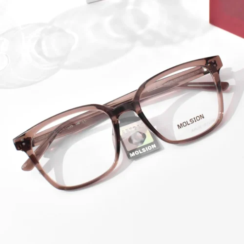 แว่นสายตา MOLSION MJ5180 สี Transparent Tawny Brown (B21) มุมเฉียง