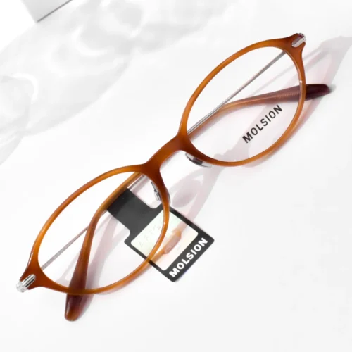 แว่นสายตา MOLSION MJ5195 สี Amber Tortoiseshell (B20) มุมเฉียง