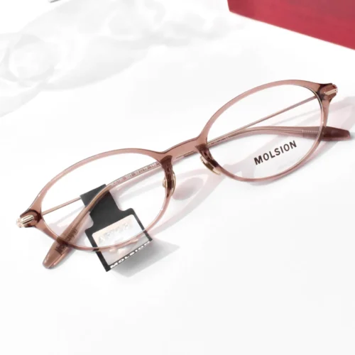 แว่นสายตา MOLSION MJ5195 สี Transparent Tawny Brown (B21) มุมเฉียง