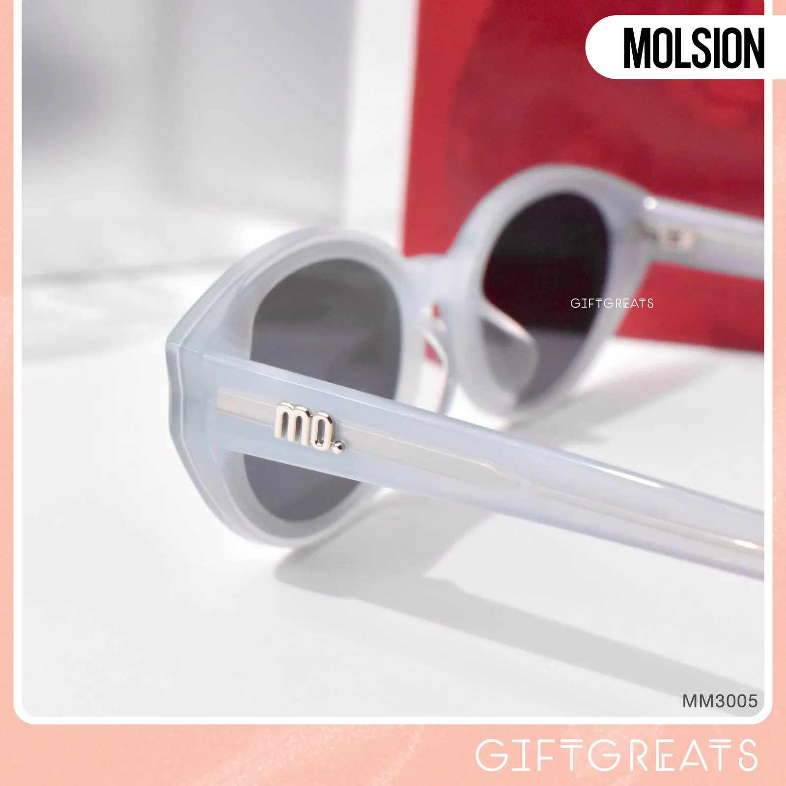 แว่นกันแดด MOLSION MM3005 สี Blue (A70) มุมด้านข้าง ภาพจากร้าน GIFTGREATS