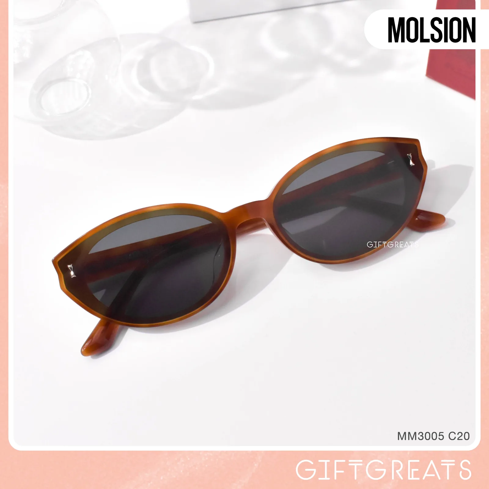 แว่นกันแดด MOLSION MM3005 สี Orange Tort (C20) เลนส์โพลาไรซ์