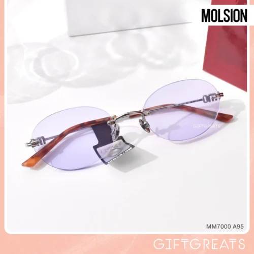 แว่นกันแดด MOLSION MM7000 สี Silver/Transparent Blue (A65)