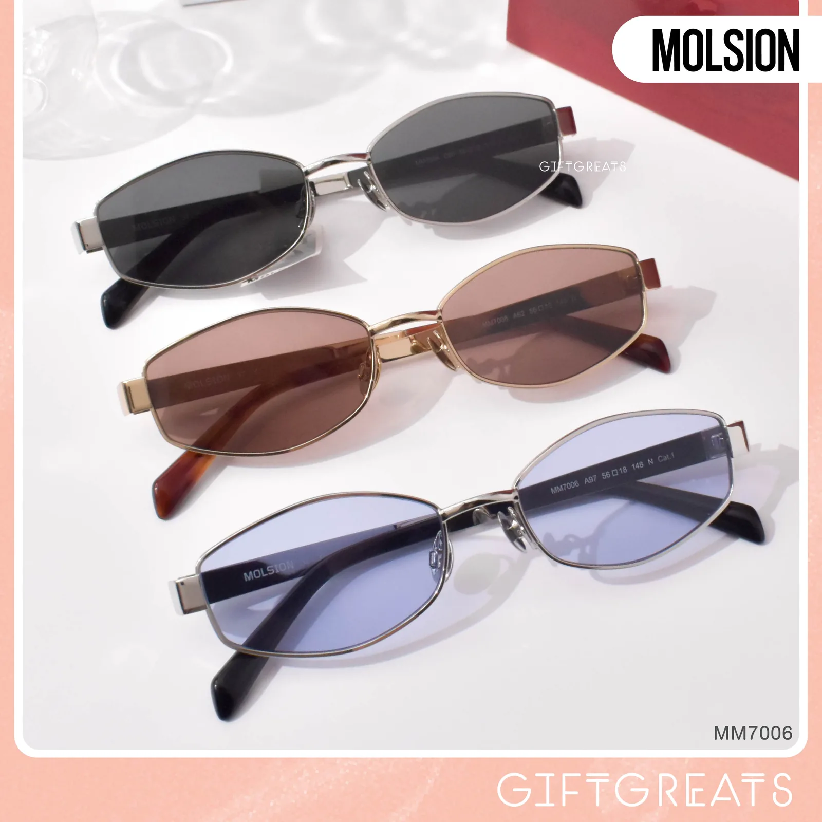 แว่นกันแดด MOLSION MM7006 รวมทุกสี (A97 A62 C90) ภาพจากร้าน GIFTGREATS