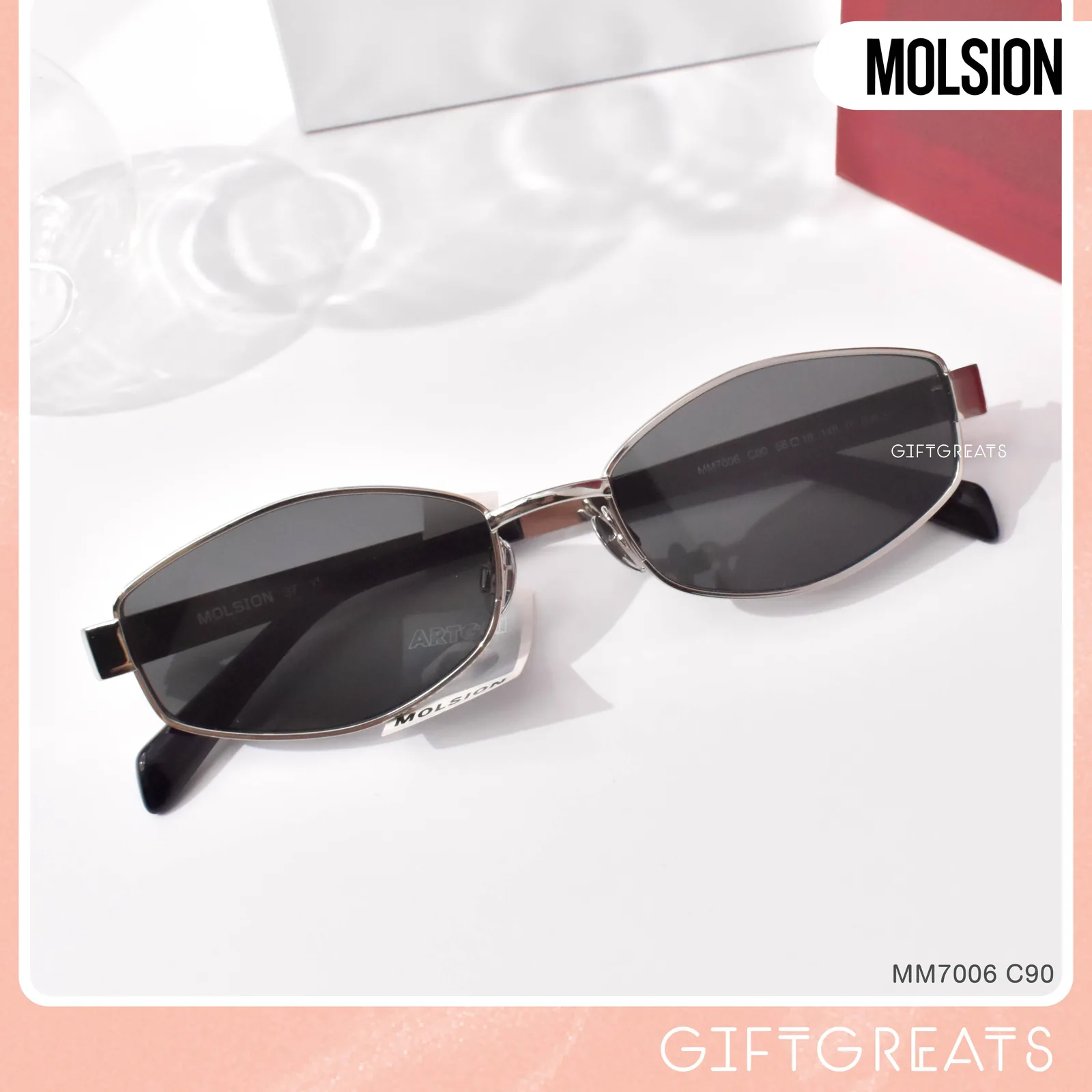 แว่นกันแดด MOLSION MM7006 สี Silver/Grey (C90) เลนส์โพลาไรซ์