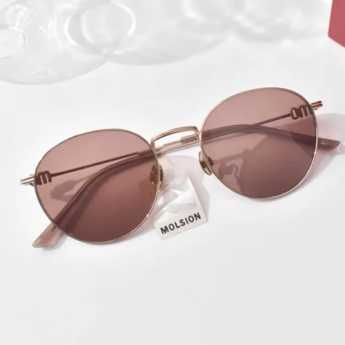 แว่นกันแดด MOLSION MM7008 สี Gold/Rosy Brown (A62)