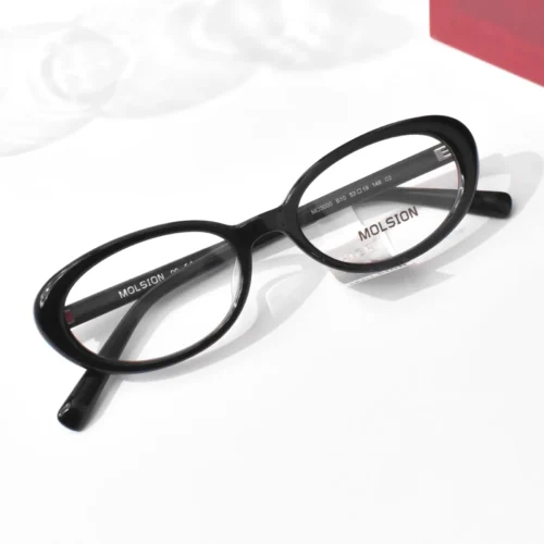 แว่นสายตา MOLSION MO3000 สี Shiny Black (B10) มุมเฉียง