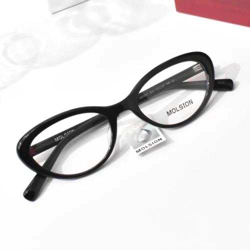 แว่นสายตา MOLSION MO3001 สี Shiny Black (B10) มุมเฉียง