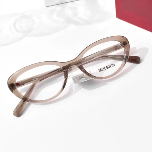 แว่นสายตา MOLSION MO3001 สี Transparent Grey (B16) มุมเฉียง