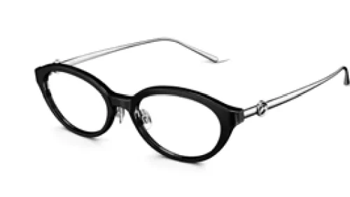 กรอบแว่นสายตา MOLSION Courtney MO3005 สีดำเงา ขาเงินมูนไลต์ ที่ GIFTGREATS