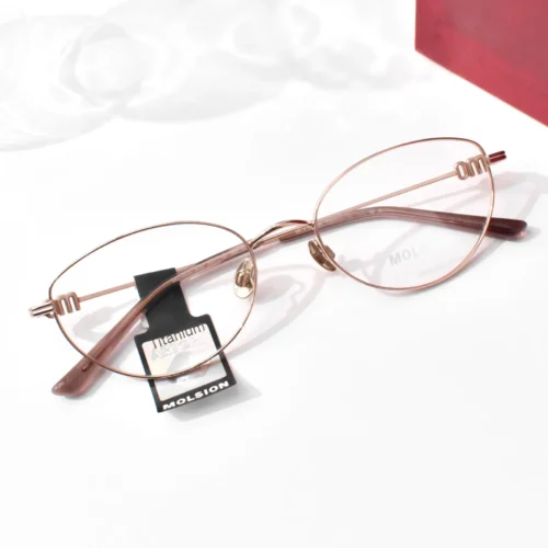 แว่นสายตา MOLSION MO7003 สี Rose Gold (B30) มุมเฉียง