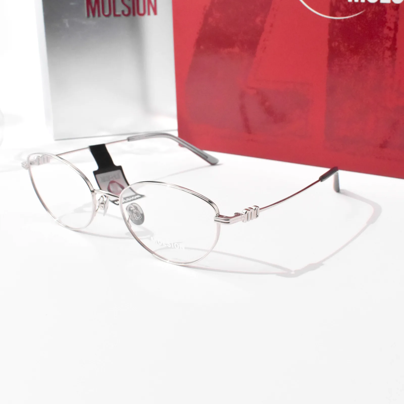 แว่นสายตา MOLSION MO7003 สี Moonlight Silver (B90) มุมหน้าตรง