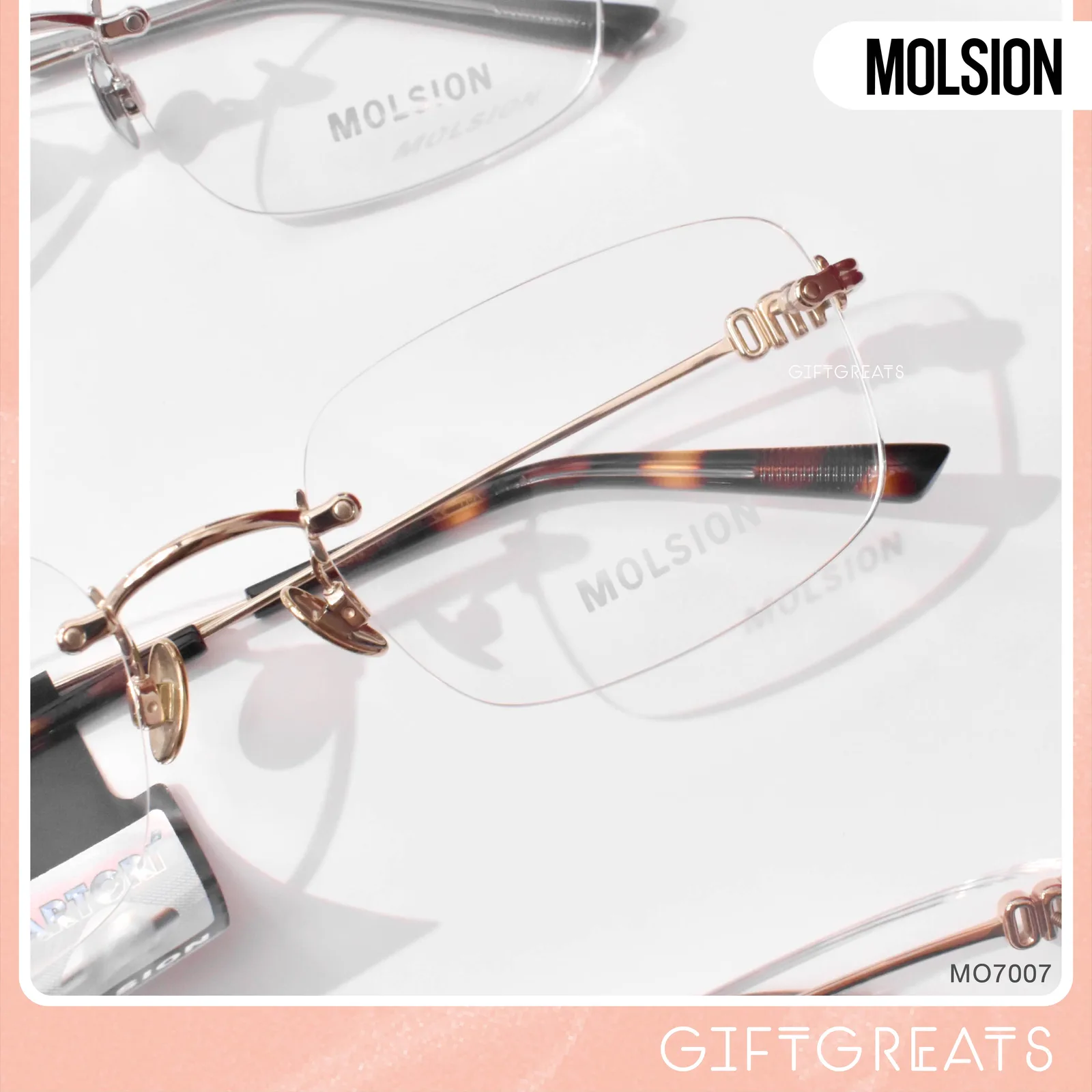 แว่นสายตา MOLSION MO7007 สี Wheat Gold (B60)