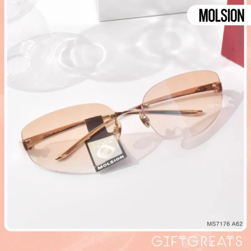 แว่นกันแดด MOLSION MS7176 สี Wheat Gold/Tawny Gradient Mirror (B62)