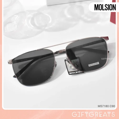 แว่นกันแดด MOLSION MS7180 สี Silver/Grey (C90) เลนส์โพลาไรซ์