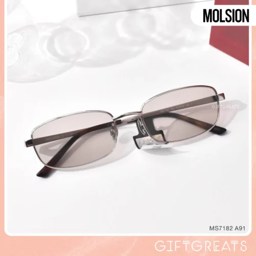 แว่นกันแดด MOLSION MS7182 สี Silver/Light Brownish Grey (A91)