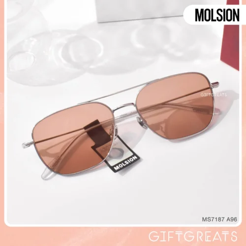 แว่นกันแดด MOLSION MS7187 สี Silver/Orange Tawny (A96)