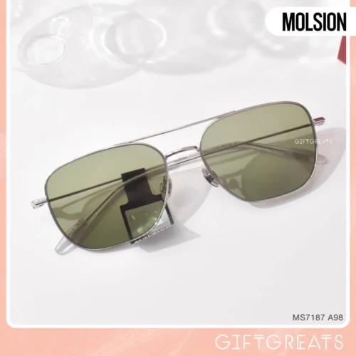 แว่นกันแดด MOLSION MS7187 สี Silver/Grass Green (A98)