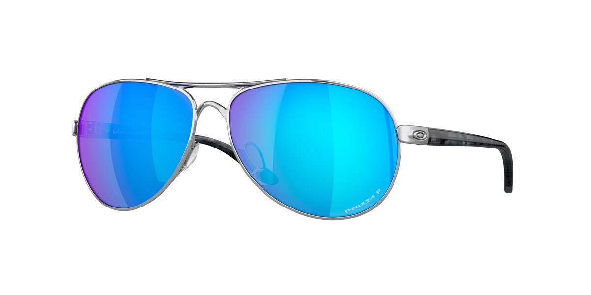 แว่นกันแดด OAKLEY OO4079 สี Polished Chrome / Prizm Sapphire Polarized (407933) ที่ร้านแว่น GIFTGREATS