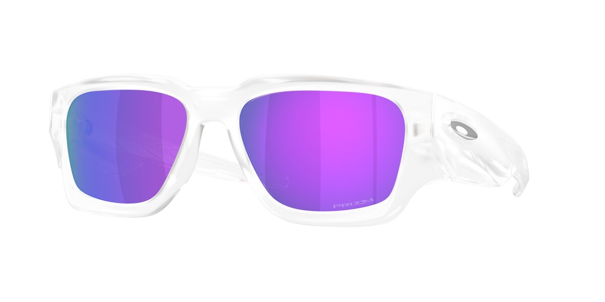 แว่นกันแดด OAKLEY OO9514 สี Matte Clear / Prizm Violet (951406) ที่ร้านแว่น GIFTGREATS