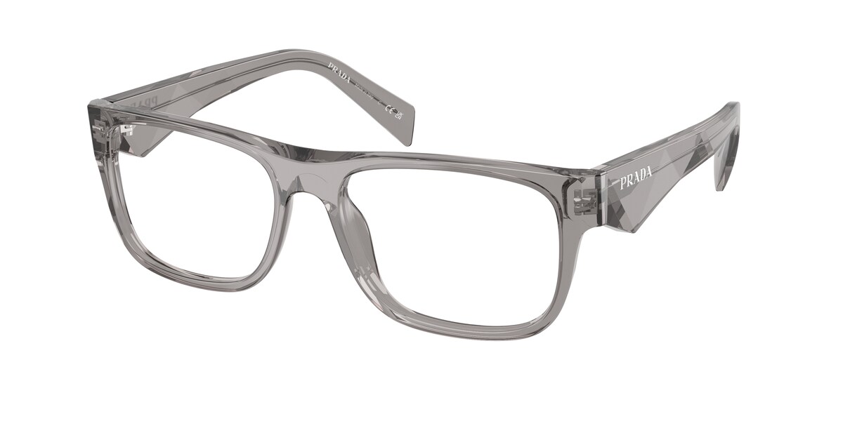 กรอบแว่นสายตา PRADA PR 22ZV สีเทาเข้มโปร่งใส ที่ร้านแว่น GIFTGREATS