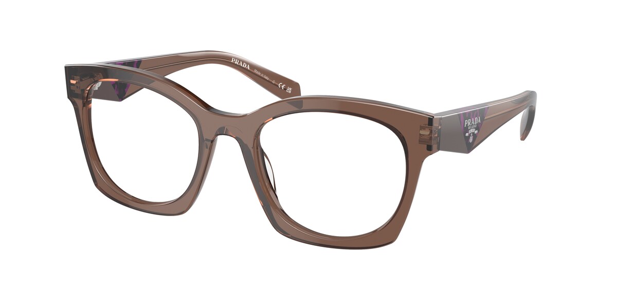 กรอบแว่นสายตา PRADA PR A05VF สีน้ำตาลโปร่งใส ที่ร้านแว่น GIFTGREATS