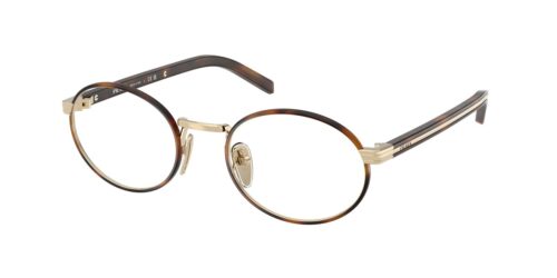 กรอบแว่นสายตา PRADA PR B55V สีสีทองอ่อน/จูนิเปอร์ลายกระ ที่ร้านแว่น GIFTGREATS