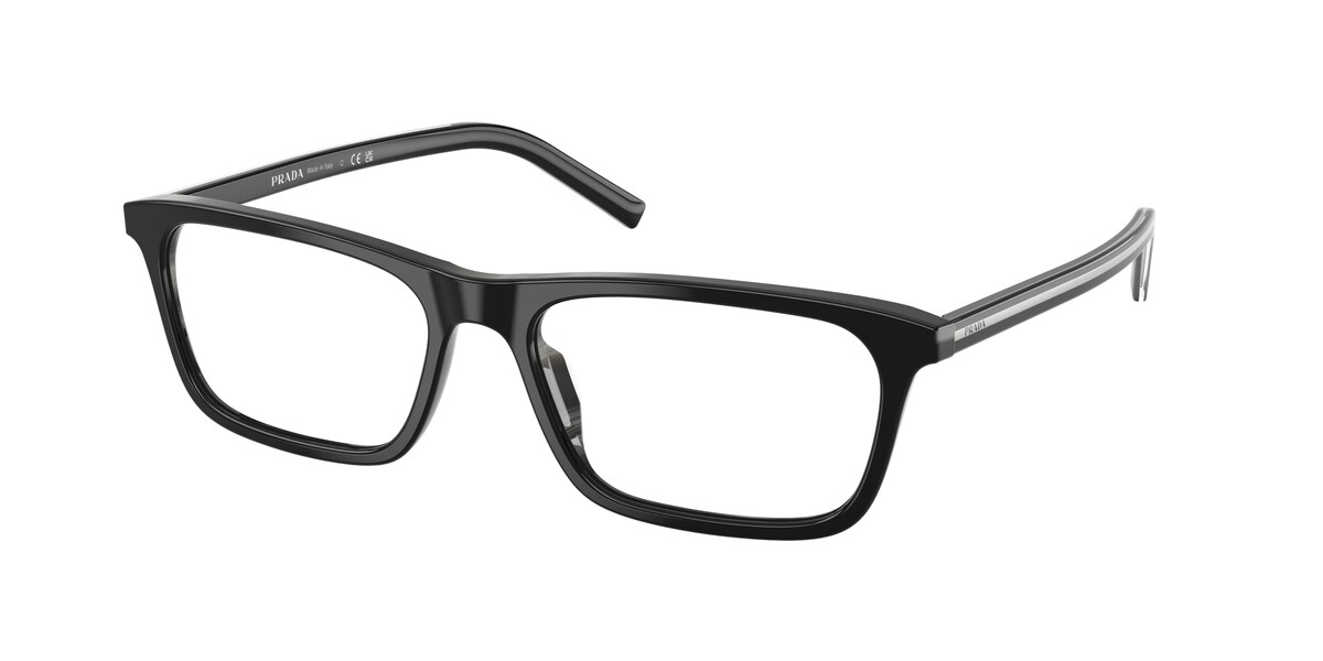 กรอบแว่นสายตา PRADA PR D13VF สีดำ/สีเขาสัตว์โทนหินบะซอลต์ ที่ร้านแว่น GIFTGREATS