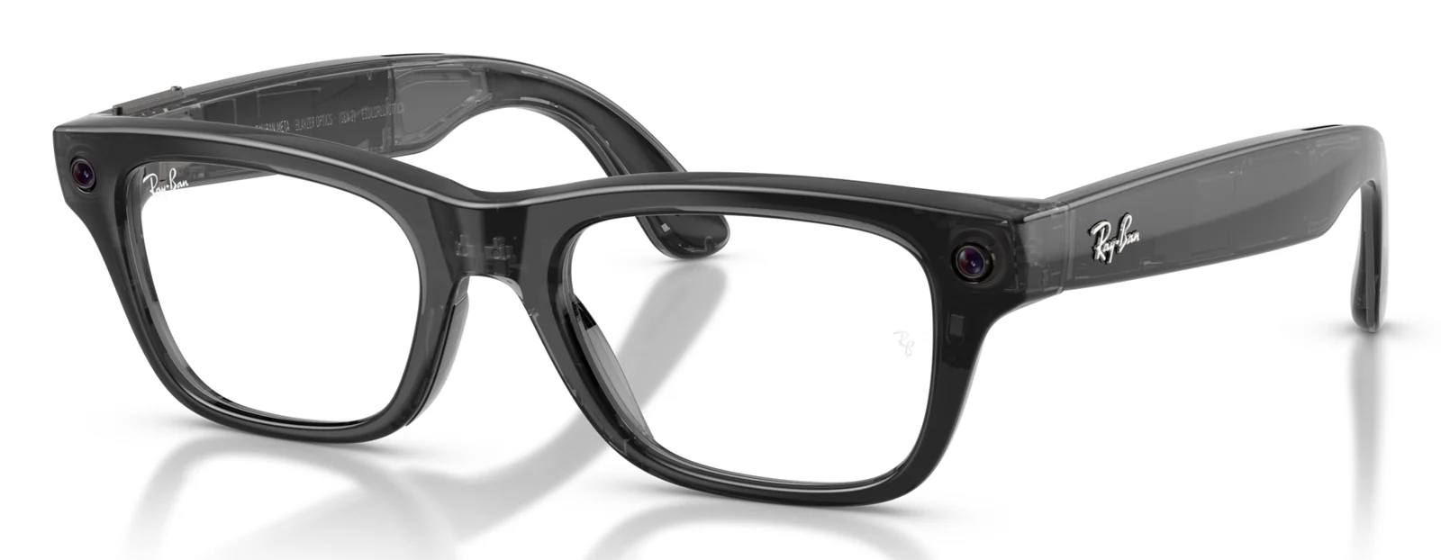 RAY-BAN META BLAYZER OPTICS RW7001 สีดำโปร่งใส (8526) มุมเฉียง
