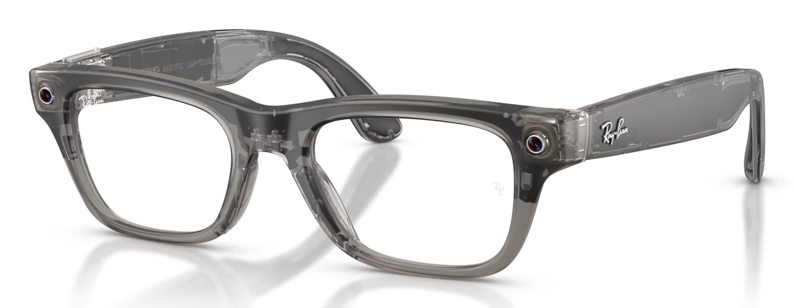 RAY-BAN META BLAYZER OPTICS RW7001 สีสีเทาน้ำแข็งโปร่งใส (8529) มุมเฉียง