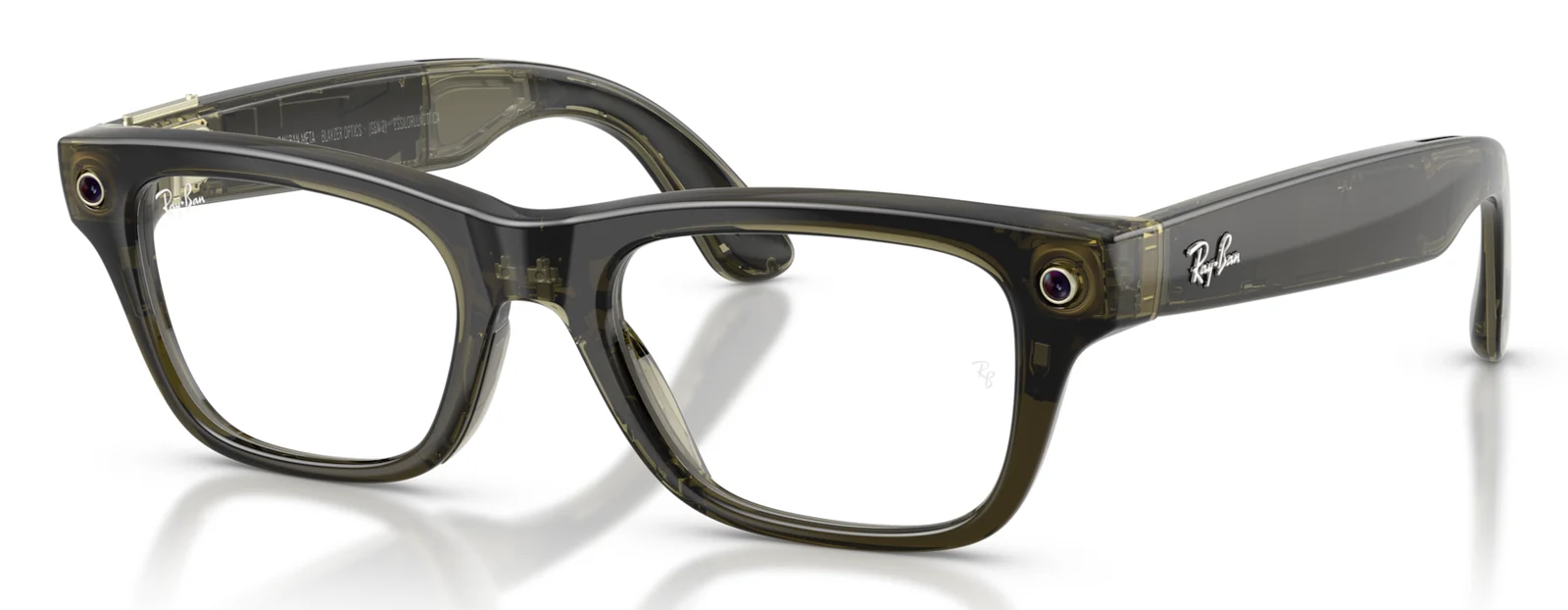 RAY-BAN META BLAYZER OPTICS RW7001 สีสีมะกอกเข้มโปร่งใส (8530) มุมเฉียง