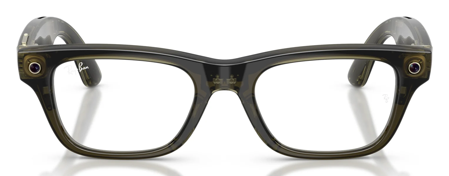 RAY-BAN META BLAYZER OPTICS RW7001 สีสีมะกอกเข้มโปร่งใส (8530) มุมหน้าตรง