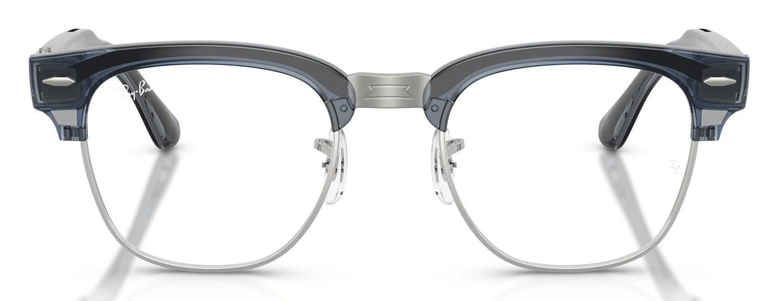 RAY-BAN META CLUBMASTER RW7004 สีสีฟ้าโปร่งใส (6929MF) มุมหน้าตรง