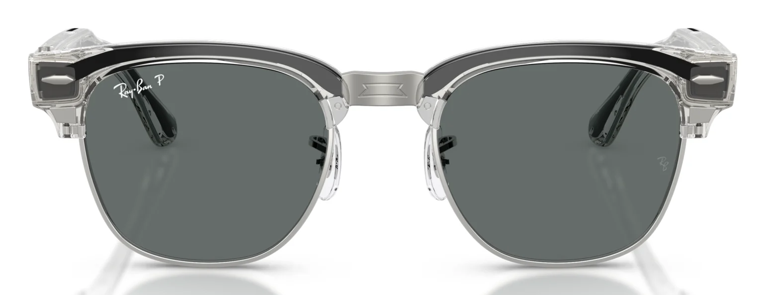 RAY-BAN META CLUBMASTER RW7004 สีสีแดงเหล็กโปร่งใส (693081) มุมหน้าตรง